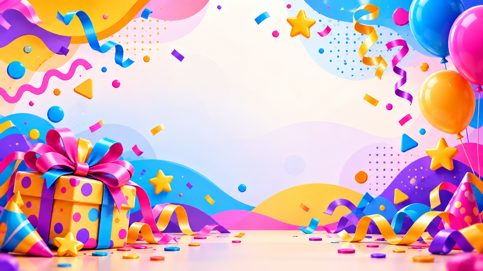 Tema divertido com cores vibrantes